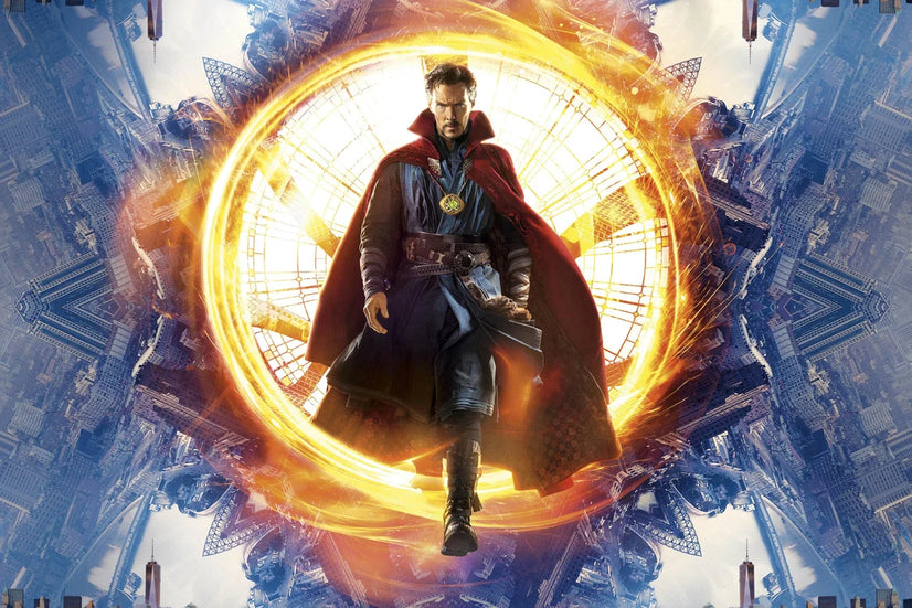 Doctor Strange Opening Portal Canvas Print, Mystical Power Canvas Wall Art Poster Sticker