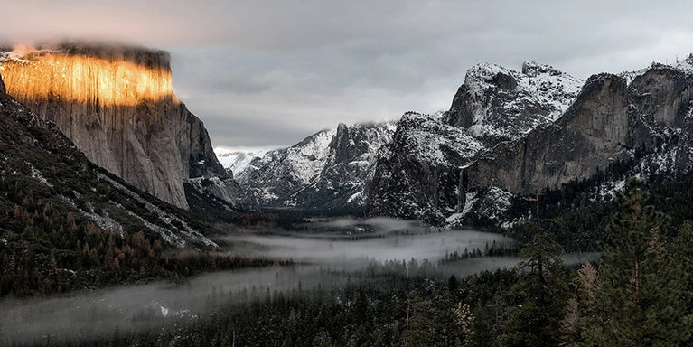 Yosemite Valley Sunset Canvas Art by Marco Carmassi Canvas Print Wall Art Poster Sticker