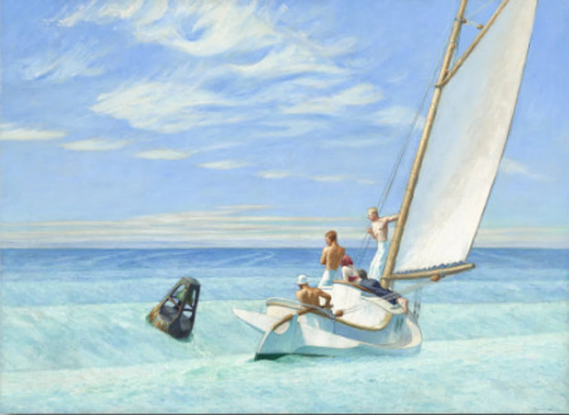 Ground Swell, By Edward Hopper 1939 National Gallery of Art Canvas Print Wall Art Poster Sticker