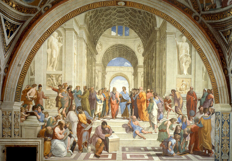 The School of Athens by Raphael Renaissance Ancient Greece Canvas Wall Art Poster Sticker