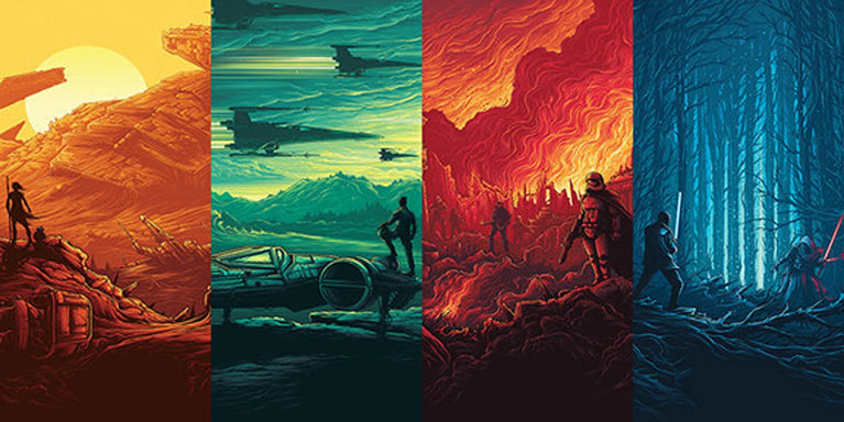 Star Wars Four Worlds On Canvas Wallpaper Canvas Wall Decor, Canvas Print Wall Art Poster Sticker