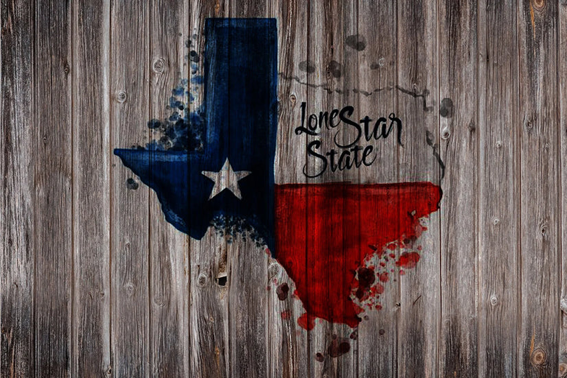 Decor Collection Texas Home Typography Map Wall Art for Dining Living Room, Kitchen, Bedroom & Office Poster Sticker