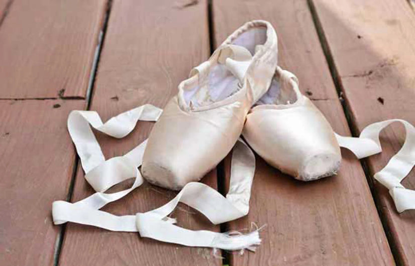 Ballerina Ballet Shoes Modern Canvas Print, Canvas Wall Art Poster Sticker