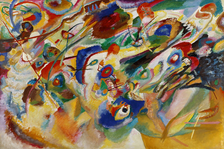 Wassily Kandinsky Sketch for "Composition VII", 1913 Canvas Wall Arts, Canvas Poster Art Poster Sticker