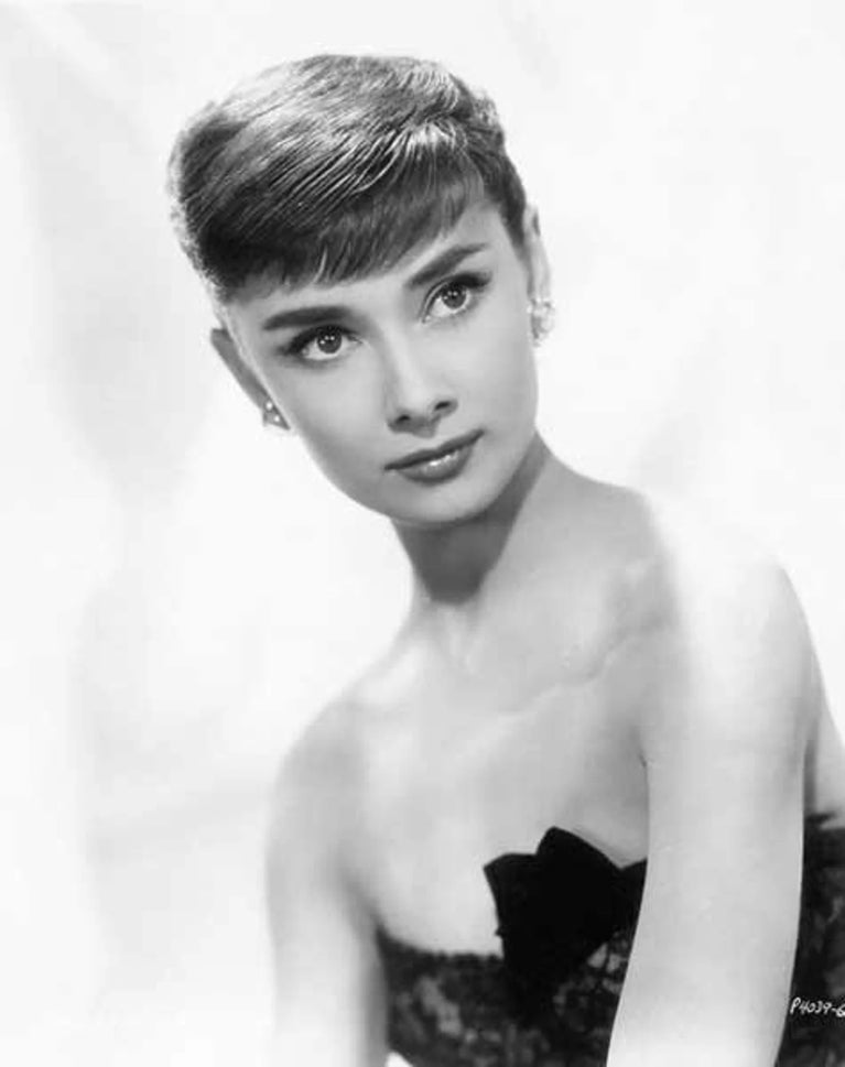 Audrey Hepburn Black & White Canvas Print Wall Art Poster Sticker