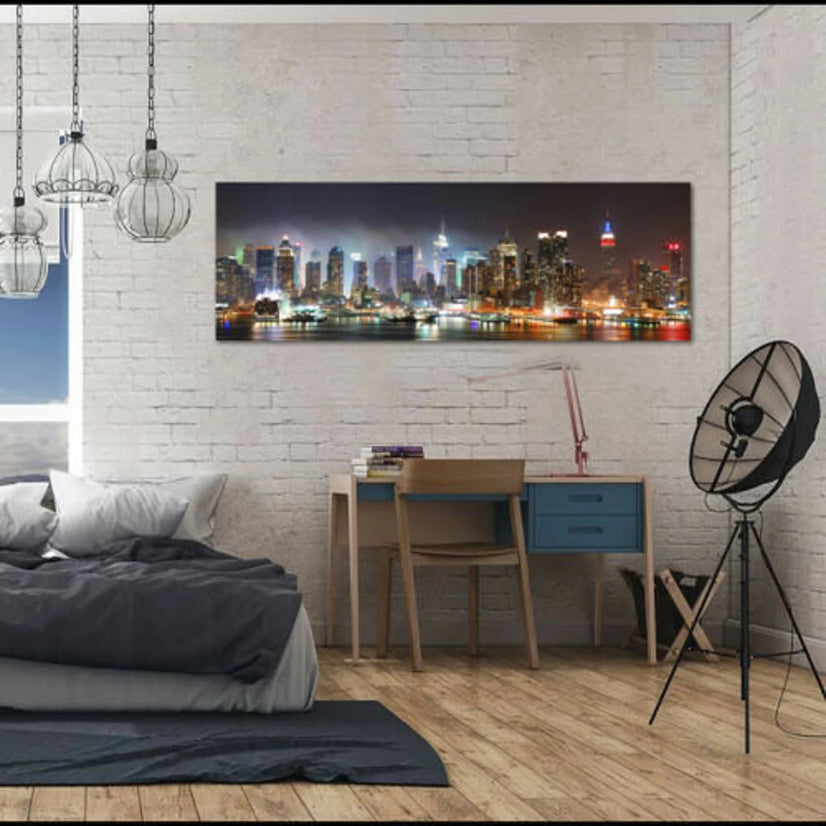 New York Skyline Art Print / Canvas Print Poster, Wall Art, Home Decor Poster Sticker