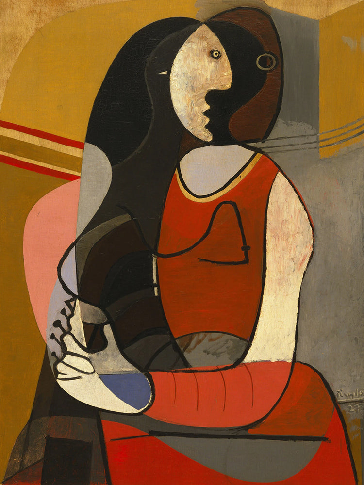 Pablo Picasso Sitting Woman, Canvas Print Wall Art Poster Sticker