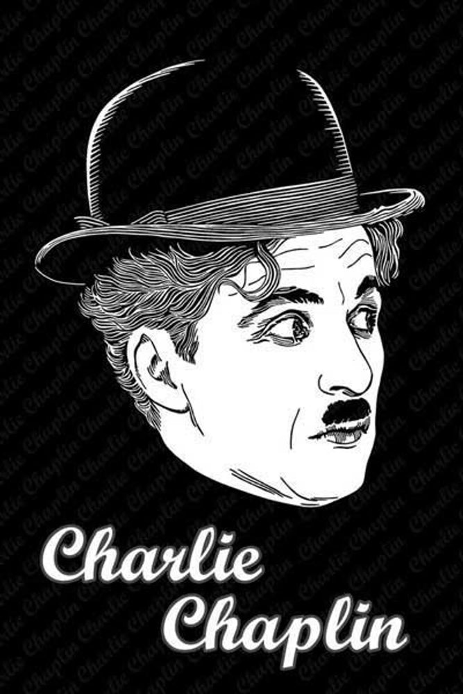 Charlie Chaplin Black & White Canvas Print Wall Art Poster Sticker