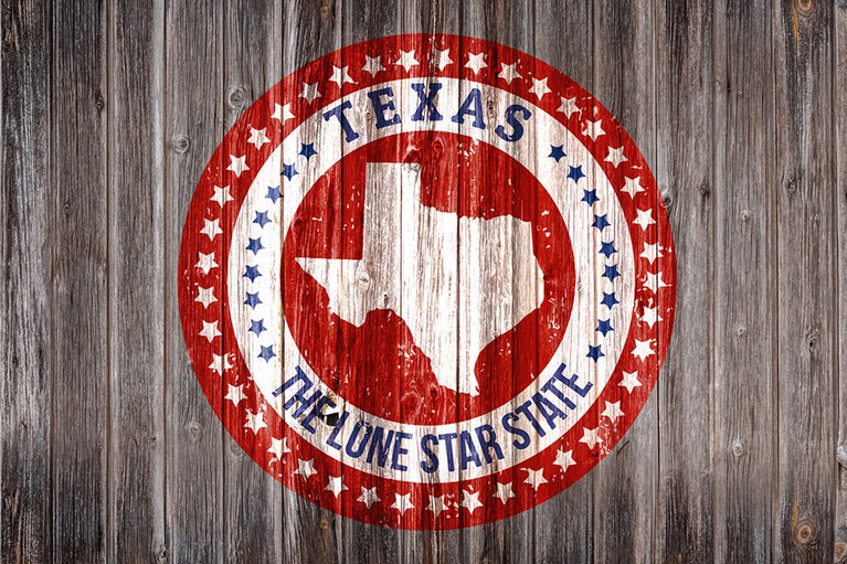 Texas Home Typography Map Wall Art for Dining Living Room, Kitchen, Bedroom & Office Poster Sticker