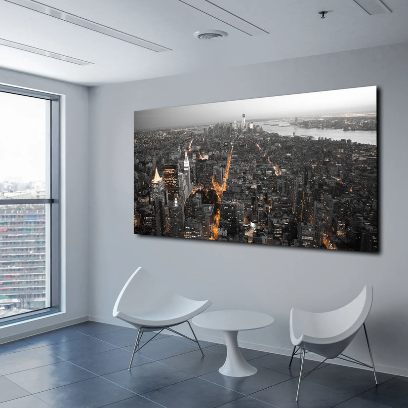 Morning In New York City Canvas Decor, Landscape Canvas Wall Art Poster Sticker