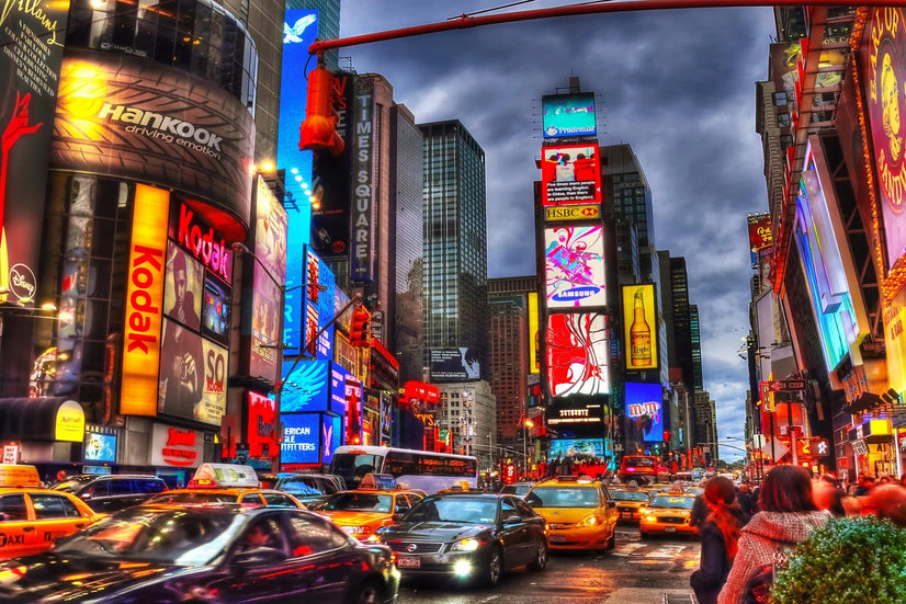 Times Square New York Street , USA Landcape Art Print Wall Decor Poster Sticker