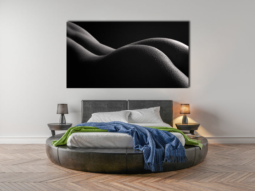 Esthetic Woman Body Wallpaper Canvas Wall Decor, Naked Woman Canvas Print Wall Art Poster Sticker