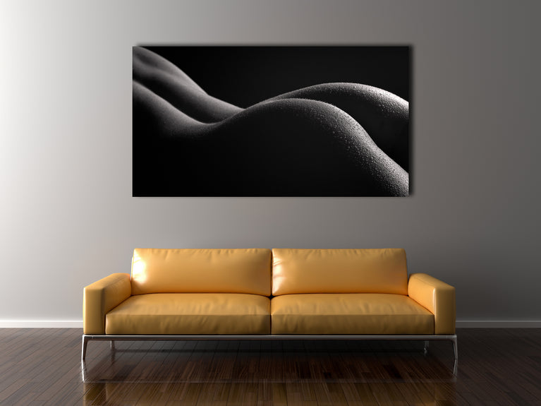 Esthetic Woman Body Wallpaper Canvas Wall Decor, Naked Woman Canvas Print Wall Art Poster Sticker