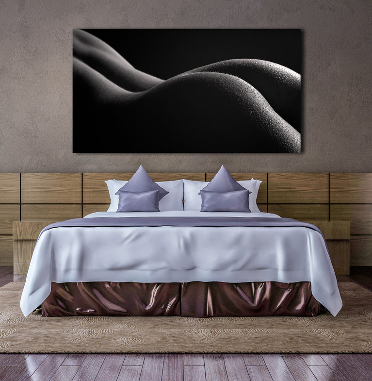 Esthetic Woman Body Wallpaper Canvas Wall Decor, Naked Woman Canvas Print Wall Art Poster Sticker